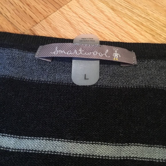 Smartwool Black and Gray V-Neck Sweater - Picture 7 of 7